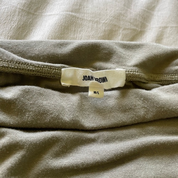 Joah Brown Foldover Maxi Skirt Dress in Sage - Picture 6 of 6